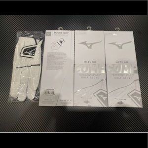 NEW NIB Mizuno COMP Golf Glove MENS REGULAR LEFT LARGE White/Black - 3 GLOVES
